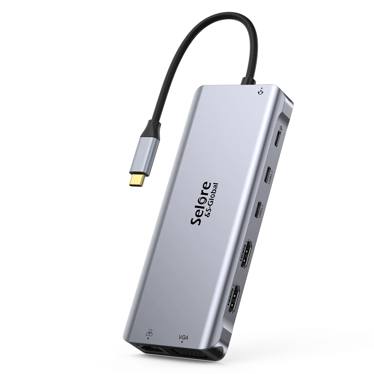 Selore Laptop Docking Station Dual Monitor,USB C to Dual HDMI Adapter