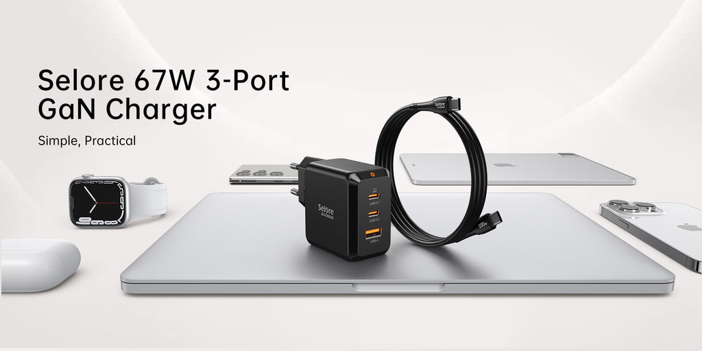 USB C Charger Block, 67W GaN PPS Fast Power Adapter