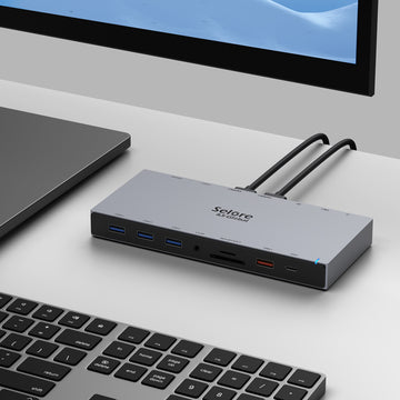 Selore USB C Docking Station 15 IN 1 with Dual HDMI