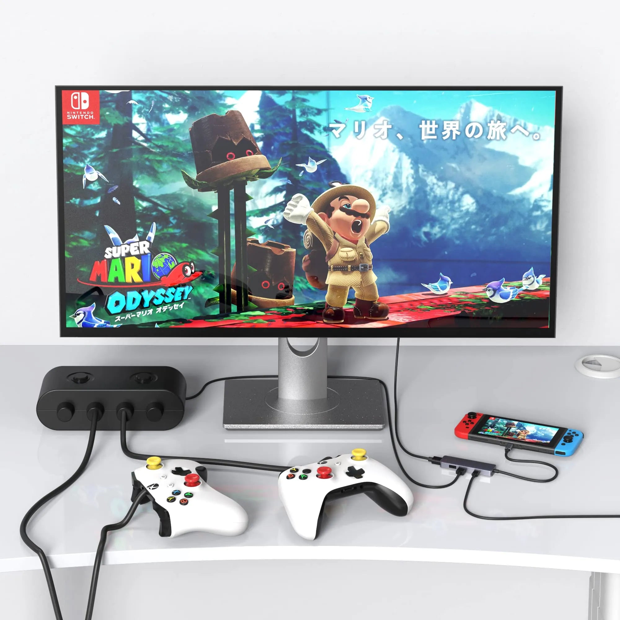 USB C to HDMI-compatible Adapter, 3.0 Port 3-in-1 Multiport AV Converter  Hub Cable for Switch Game/Samsung DEX mode on the TV 
