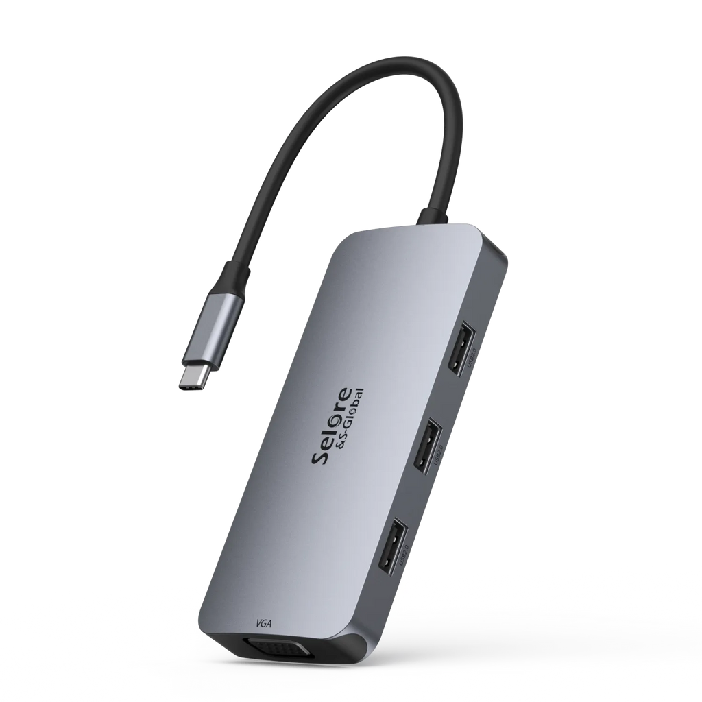 Selore USB C to Dual HDMI Adapter 7 IN 1