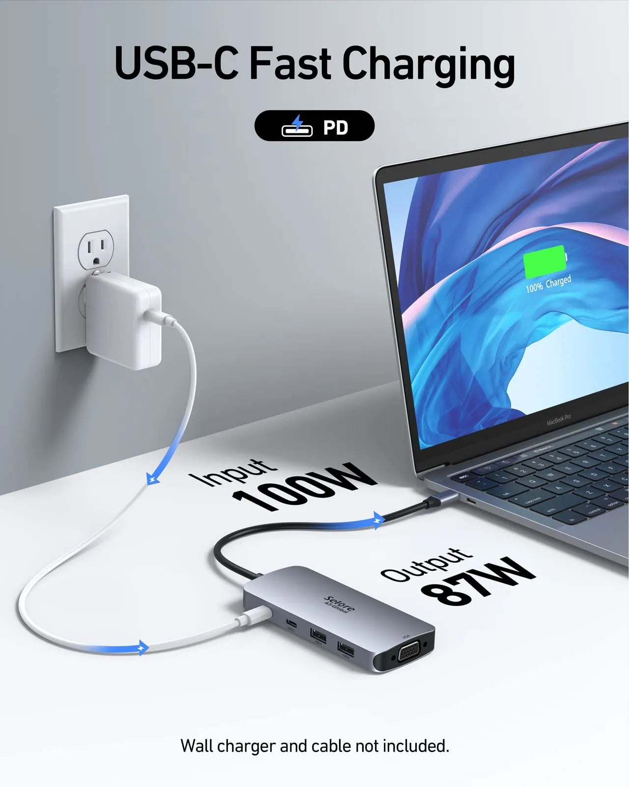 Selore USB C Hub Multiple Monitor Adapter