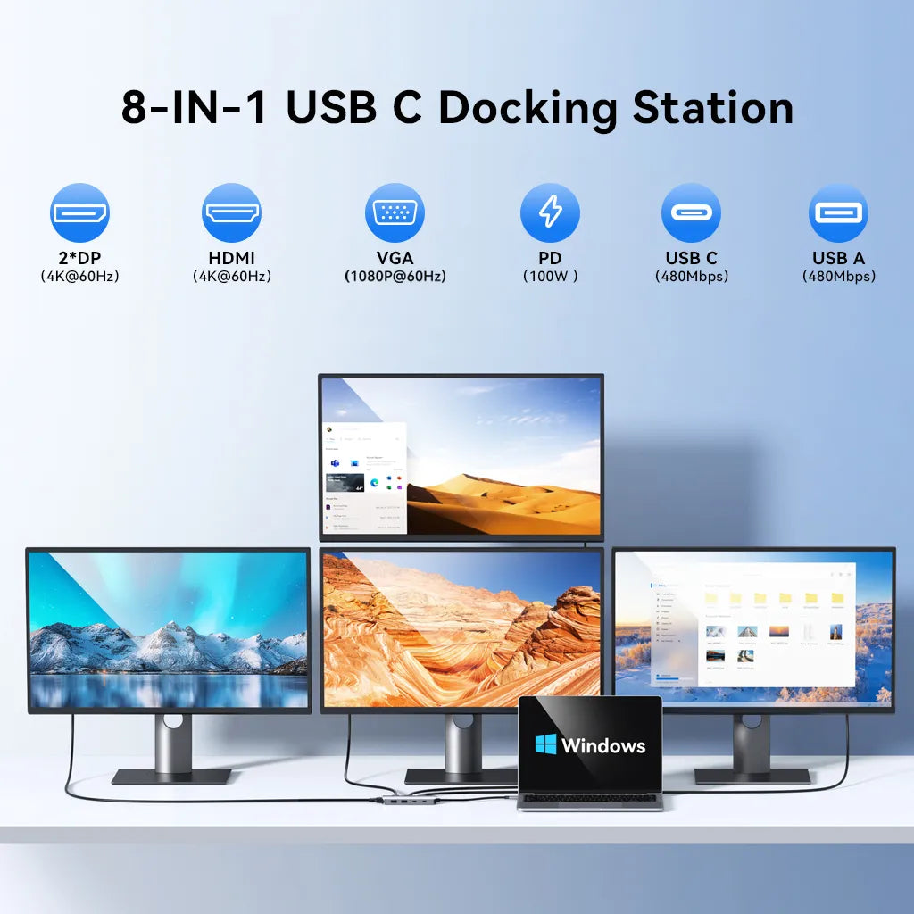 Displayport Multiple Selore Docking Station Dual Displayport Multi Monitors Adapter