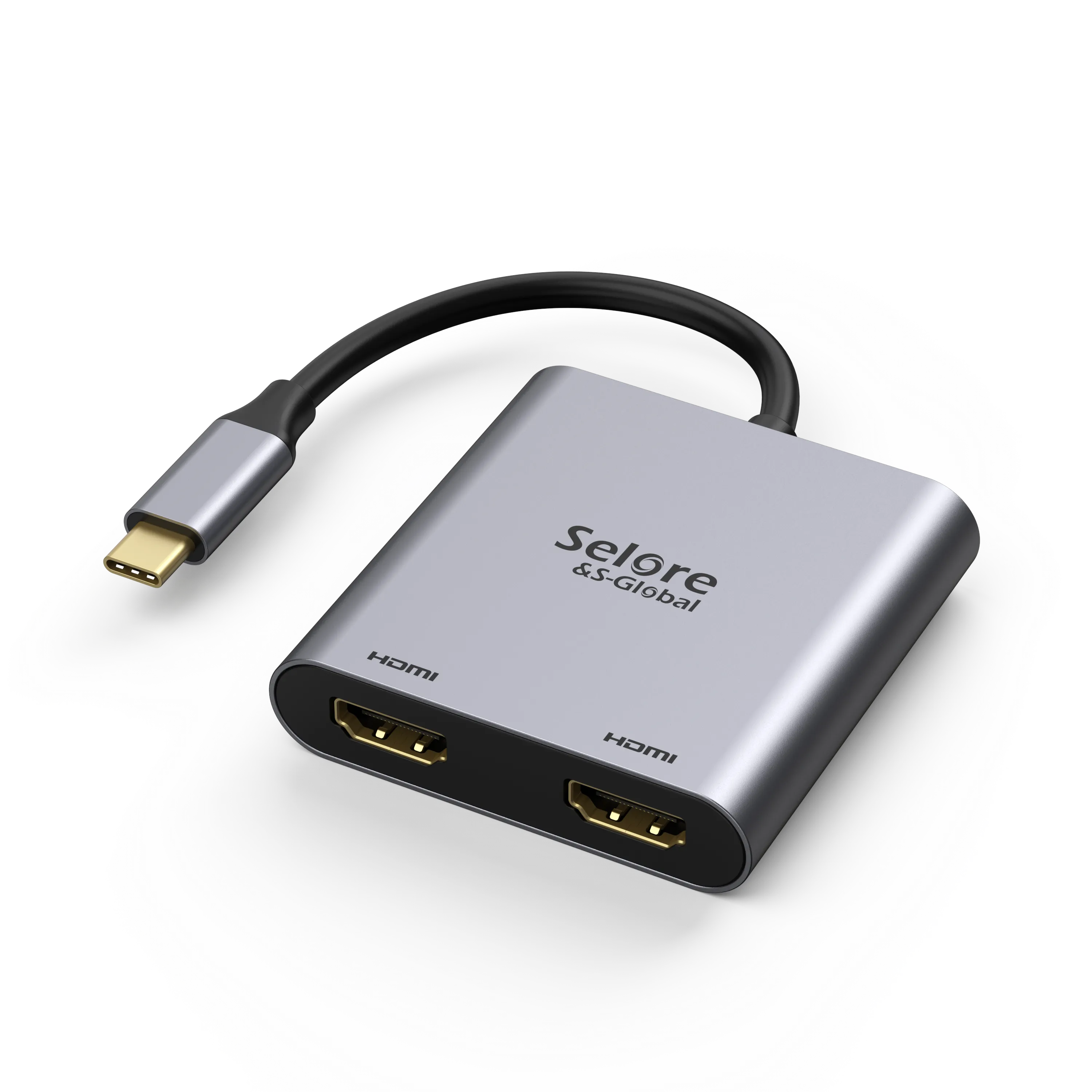 Selore USB-C to Dual HDMI Adapter 2 in 1