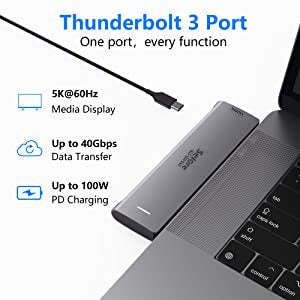 Selore USB C Hub for MacBook Pro Adapter 7 IN 2