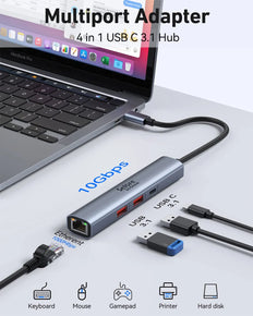 Selore 10G USB C HUB to Ethernet Adapter for MacBook Pro
