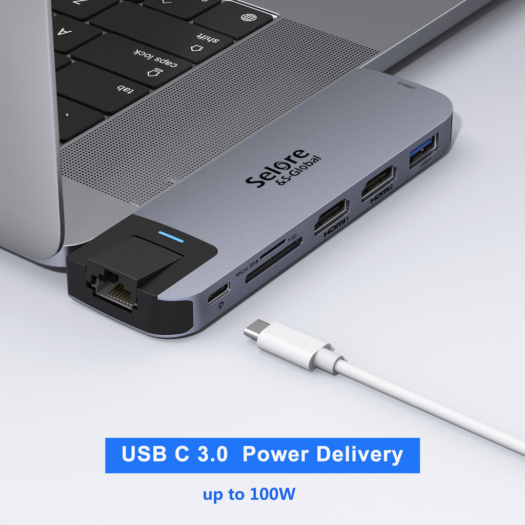 Selore USB C Docking Station for MacBook 8 IN 2