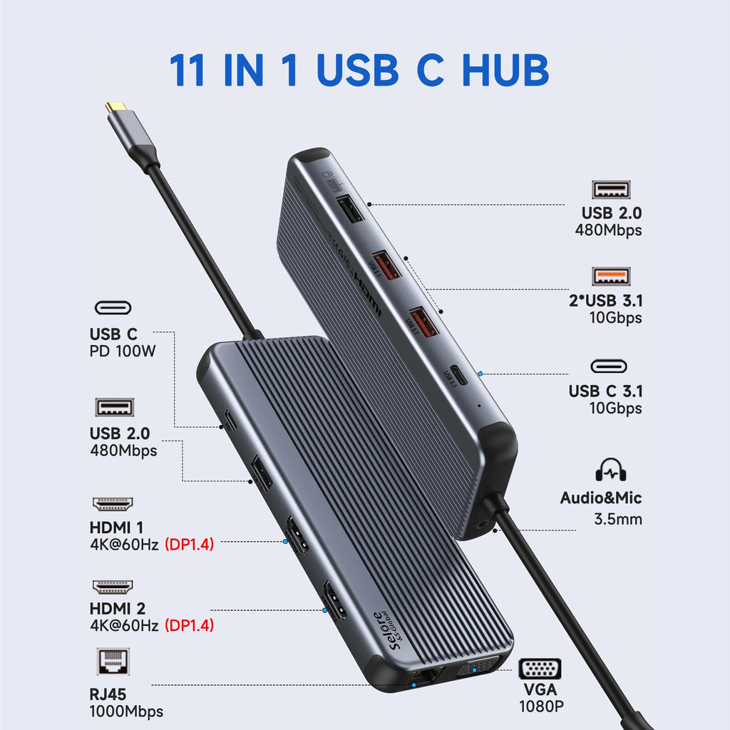 11 in 1 Laptop Docking Station