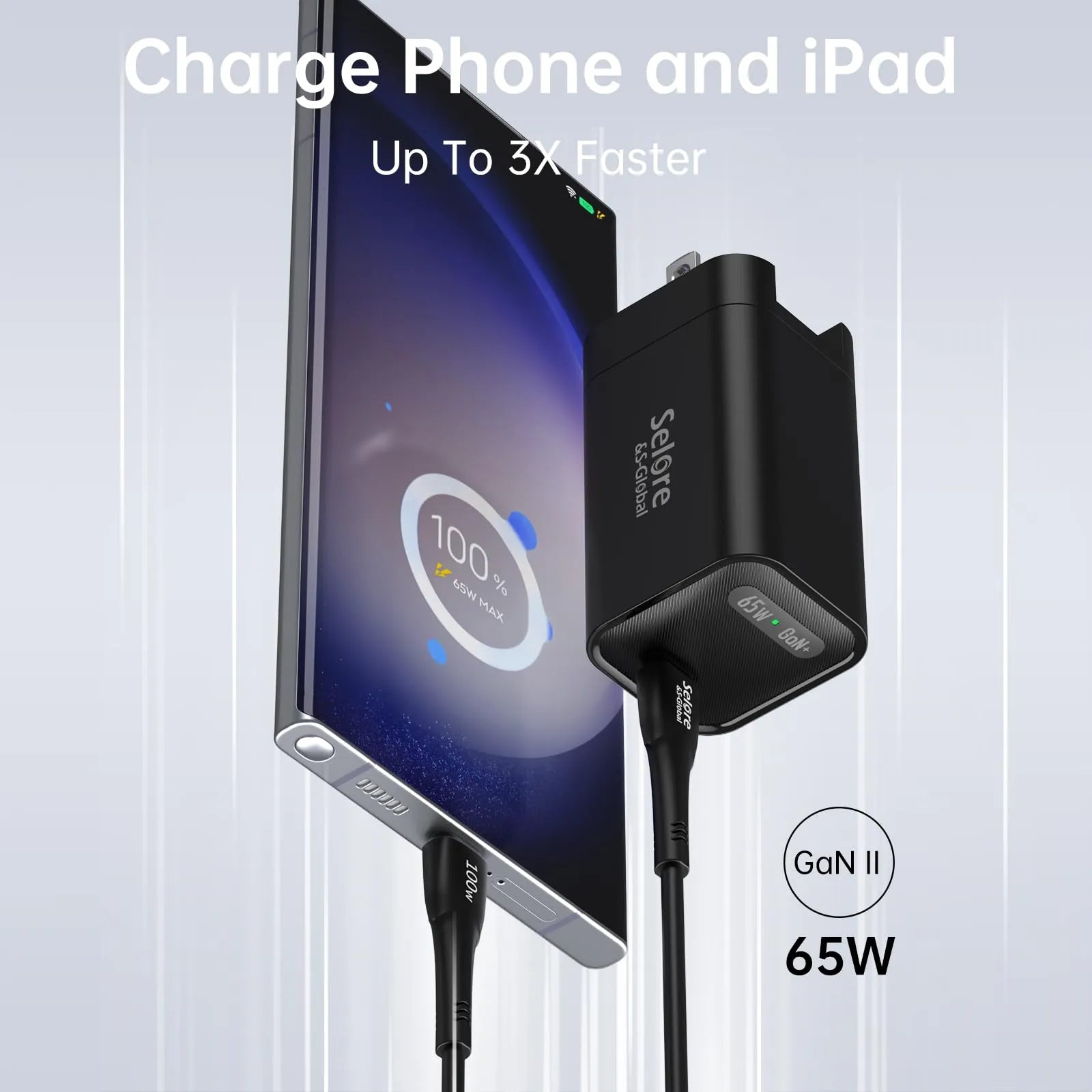 SELORE 65W Type C Charging Block Wall Charger
