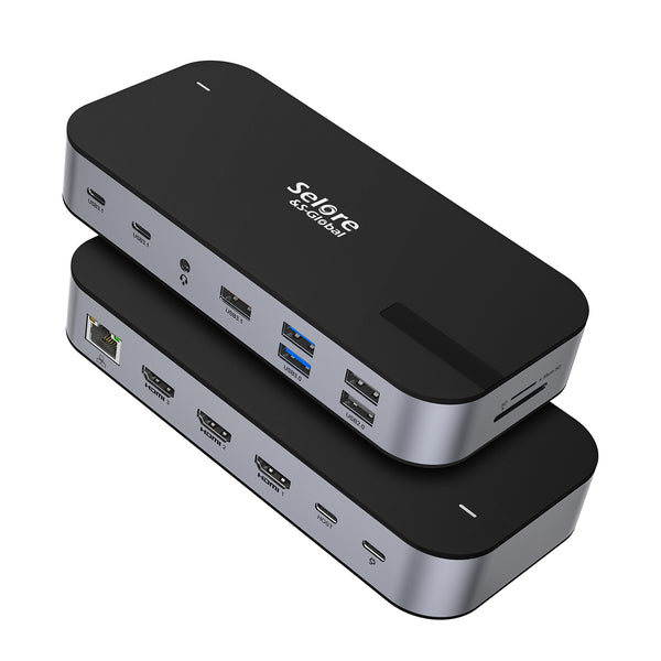 Selore USB-C ドッキングステーション Selore USB C Docking Station with Quadruple Display 16 in 1