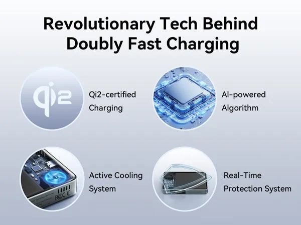 10,000mAh Apple MagSafe Power Bank | 15W Qi2 Charging & Active Cooling