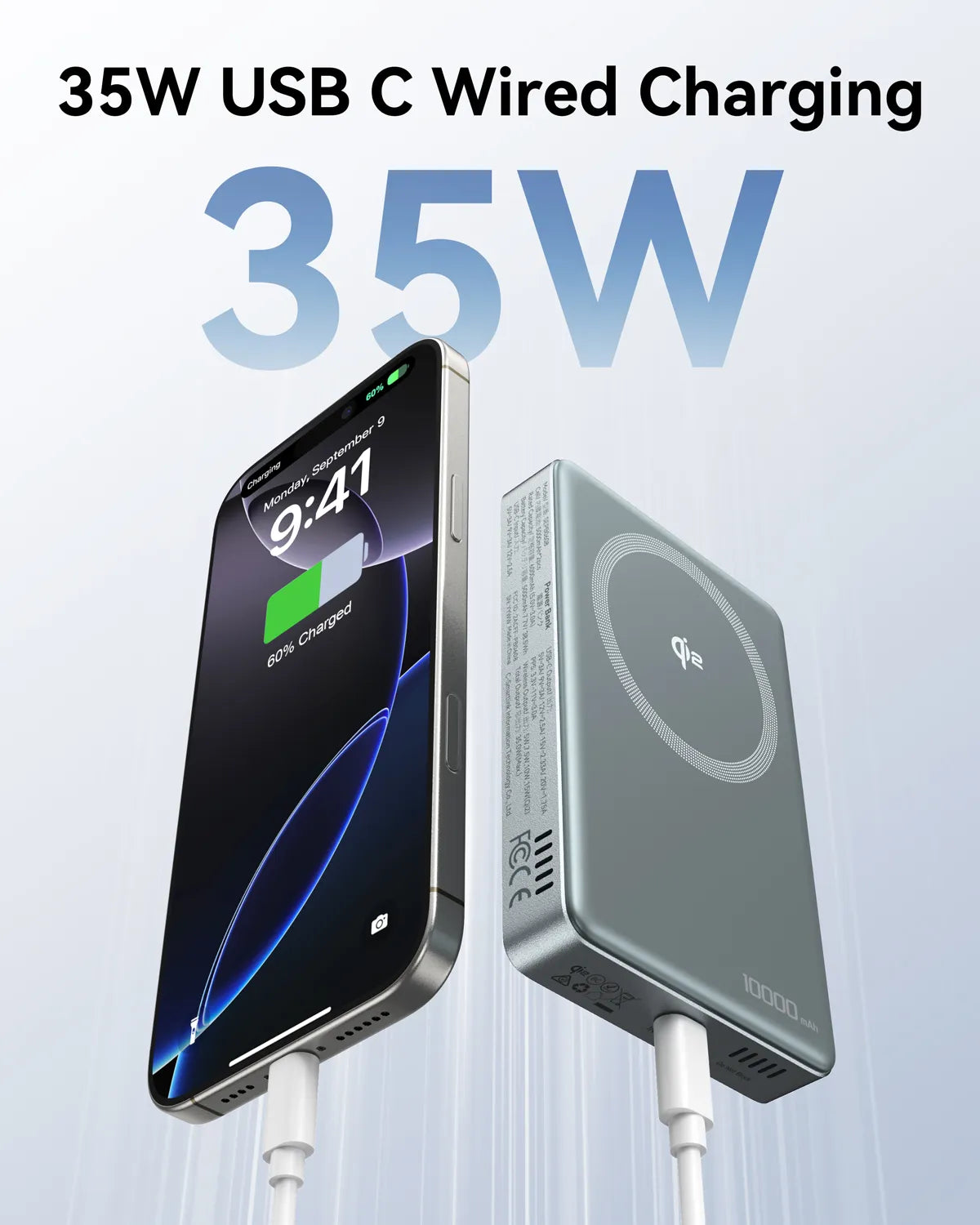 10,000mAh Apple MagSafe Power Bank | 15W Qi2 Charging & Active Cooling