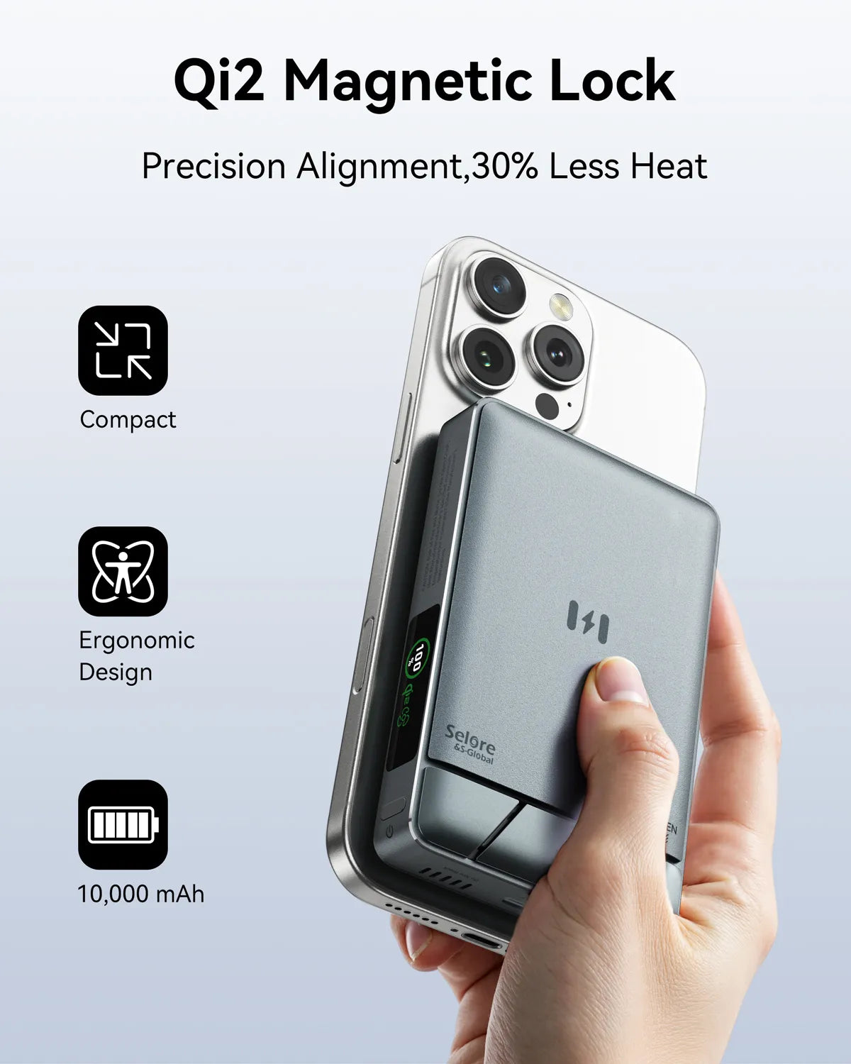 MagSafe power bank iPhone 15 Pro alignment