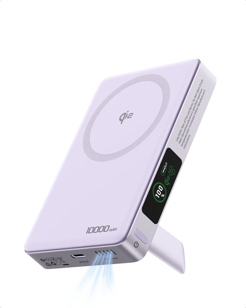 10,000mAh Apple MagSafe Power Bank | 15W Qi2 Charging & Active Cooling