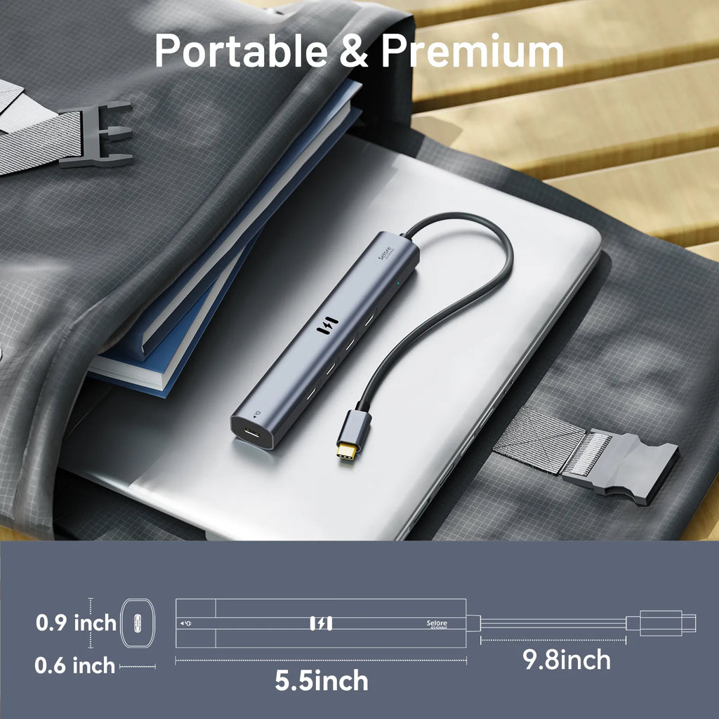 Selore 10Gbps USB C Hub Portable & Premium