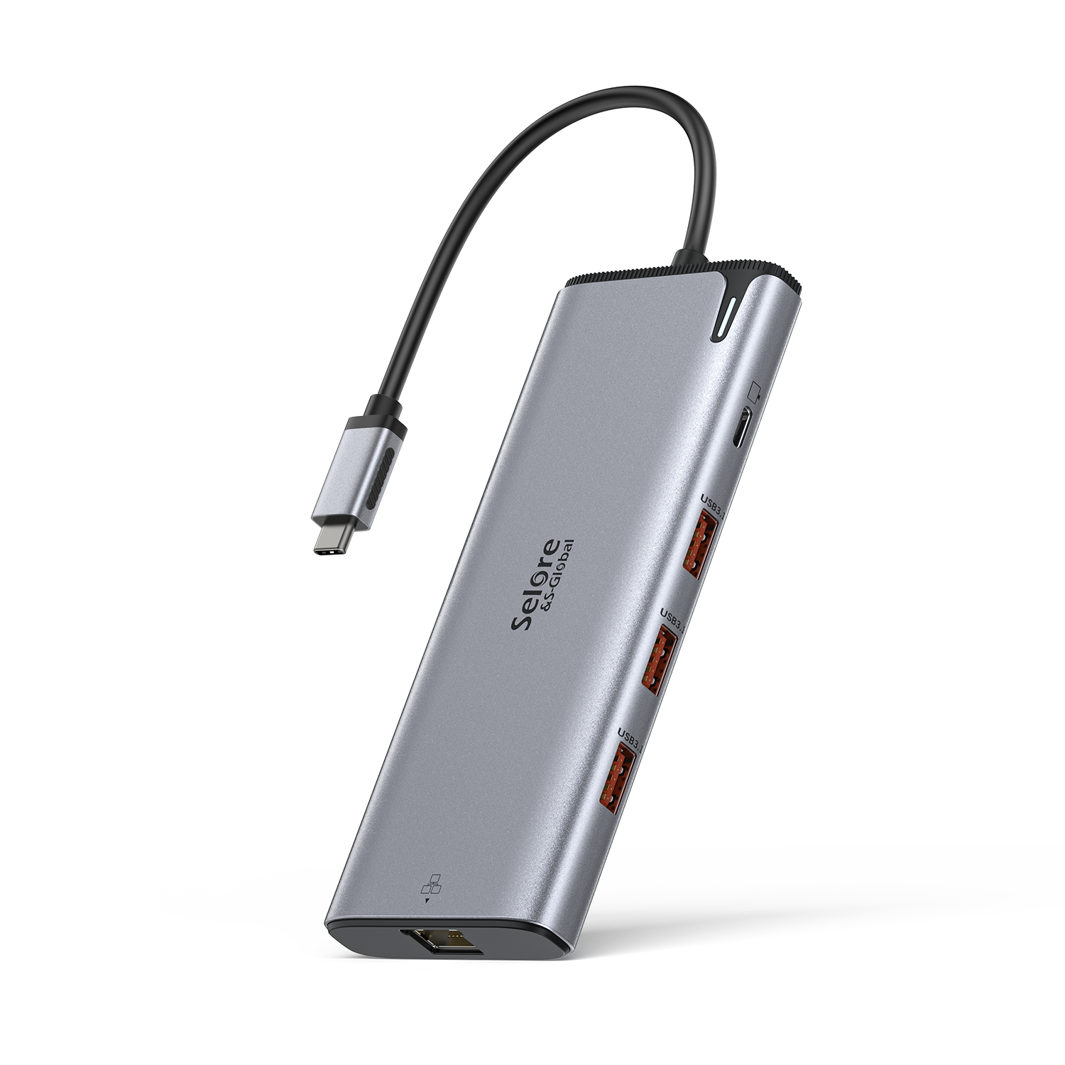 Selore USB C to USB C Hub Dual Monitor Adapter with 8K@60Hz USB4 Display Ports Video Output