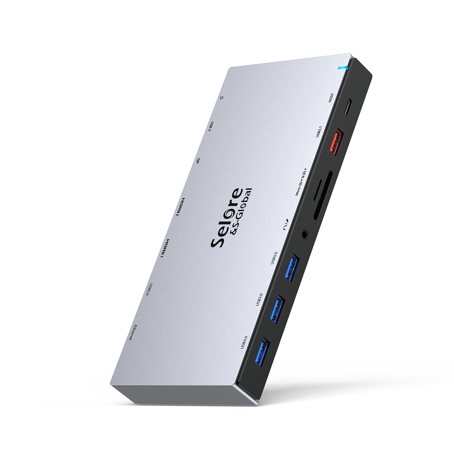 Selore USB C Docking Station 15-in-1 with Dual HDMI, with 65W Power Adapter